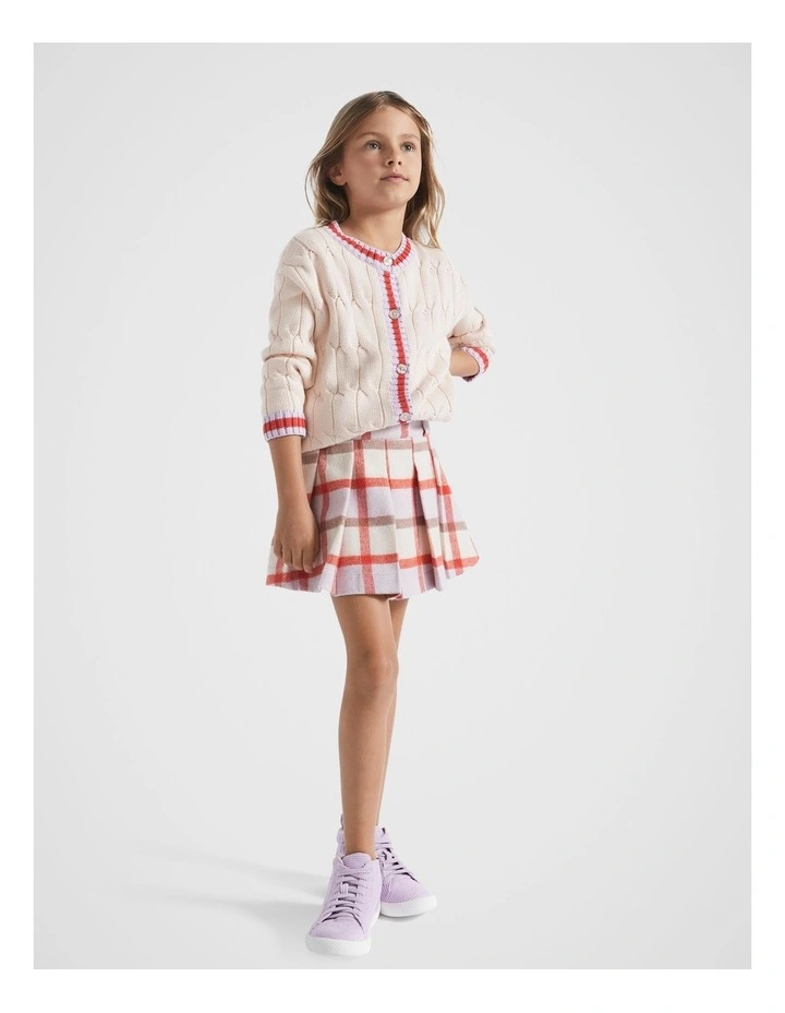 Check Skirt in Orchid image 3
