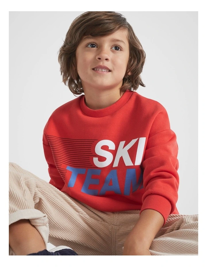 Ski Team Sweater in Super Red image 1