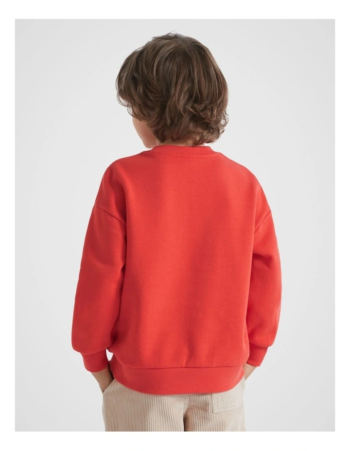 Ski Team Sweater in Super Red image 2
