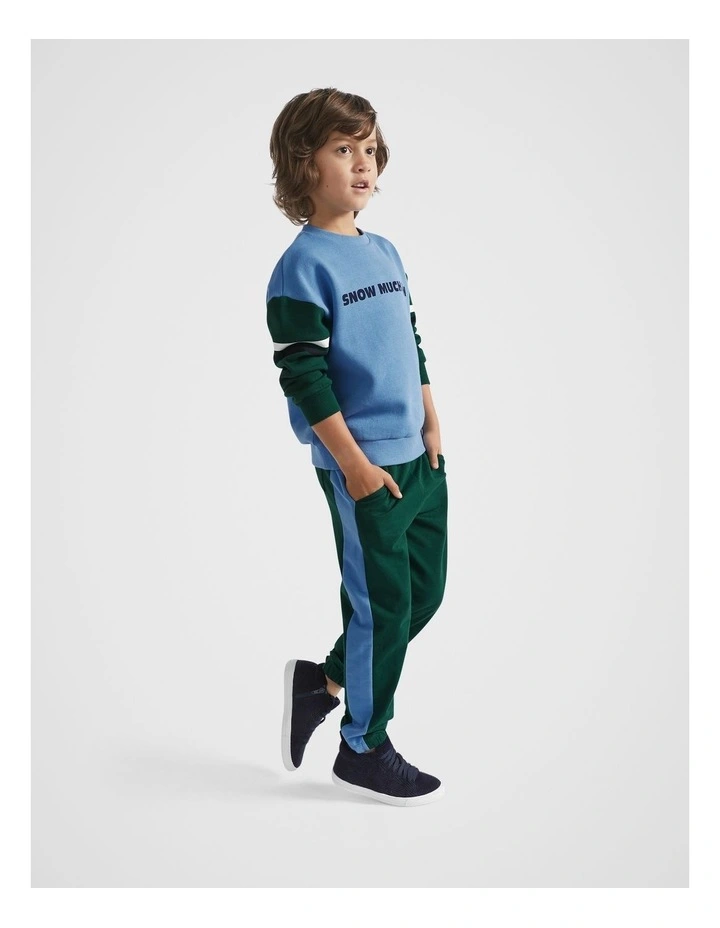 Snow Colourblock Sweat Top in Stormy Blue image 2