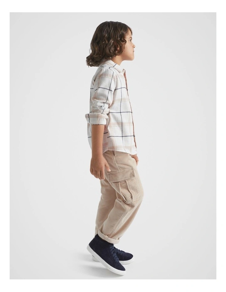 Brushed Check Shirt in Canvas image 2
