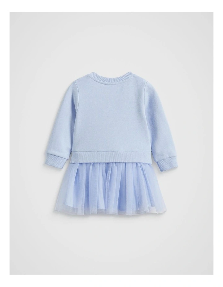 Core Logo Tutu Dress in Soft Blue image 2