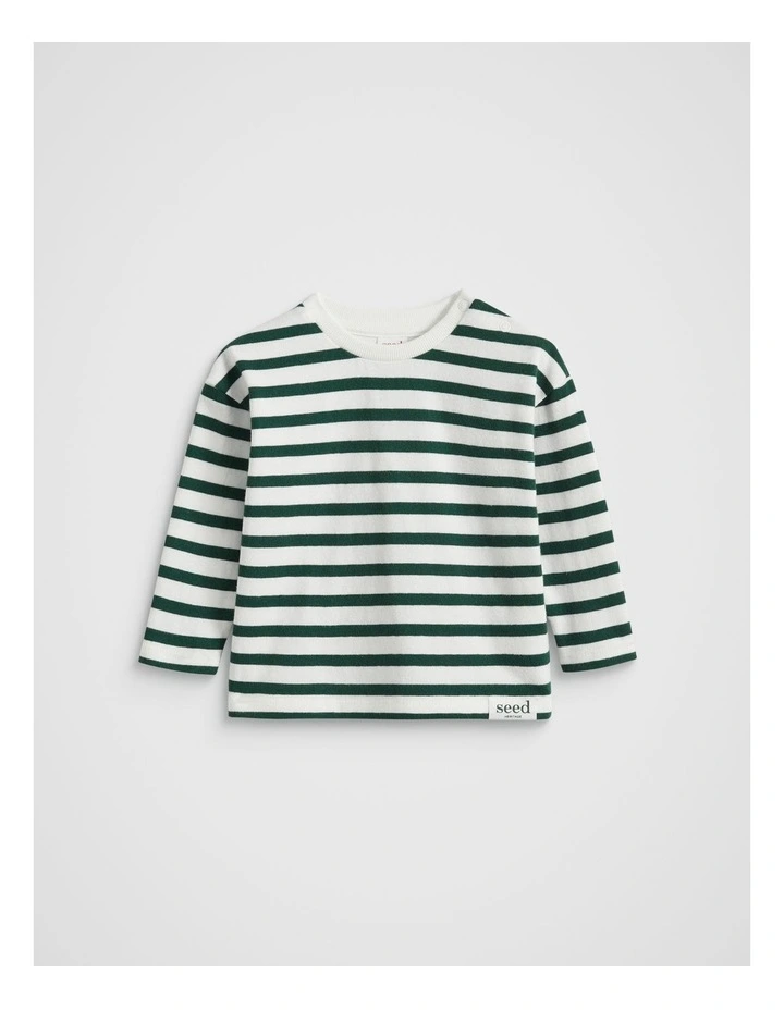 Core Rugby Tee in Ivy Stripe image 1