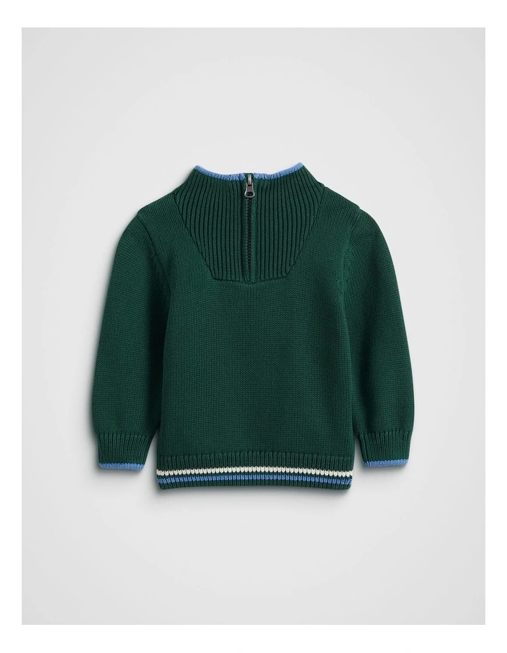 Zip Knit in Ivy image 1
