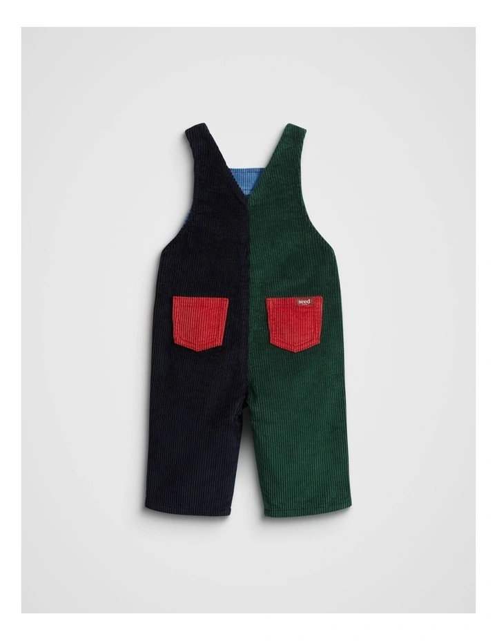 Colourblock Cord Overall in Multi image 2