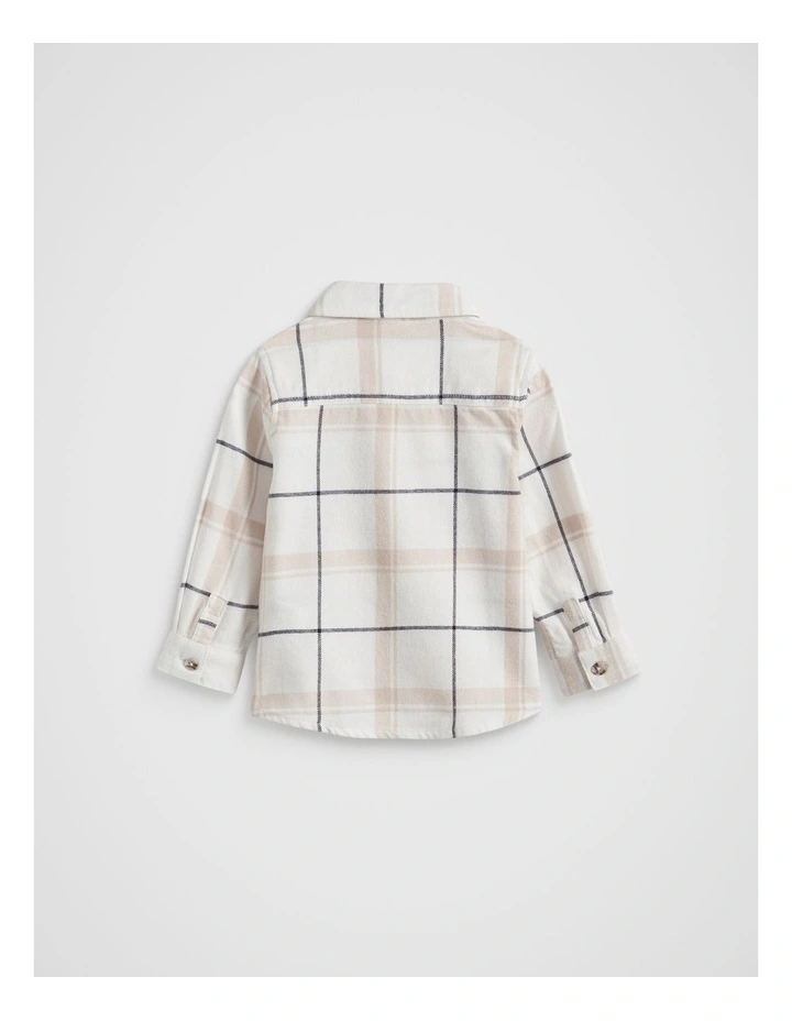 Brushed Check Skirt in Canvas image 2