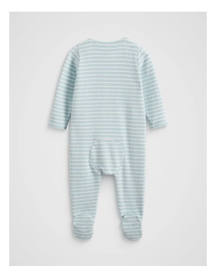 Brushed Stripe Zipsuit in Frost image 2