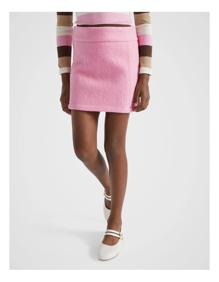 Boucle Skirt in Candy Pink image 1