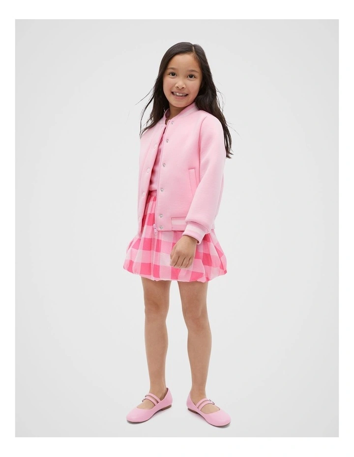 Neoprene Bomber Jacket in Candy Pink image 1