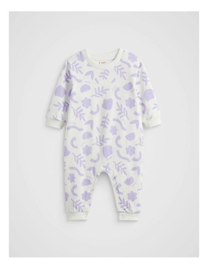 Flower Jumpsuit in Bright Lavender image 1