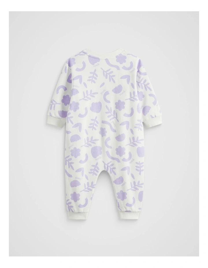 Flower Jumpsuit in Bright Lavender image 2