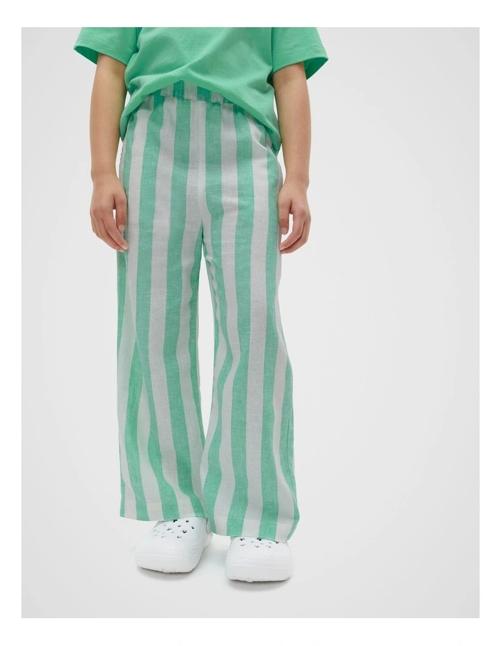 Stripe Pull On Pant in Pine Lime image 1