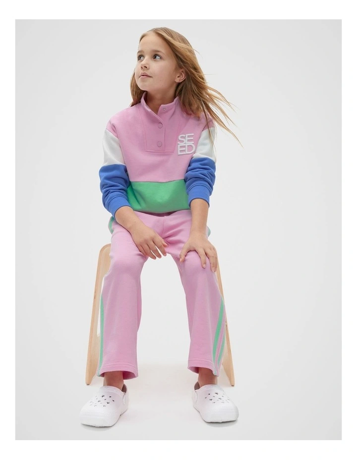 Stripe Track Pant in Pink image 2