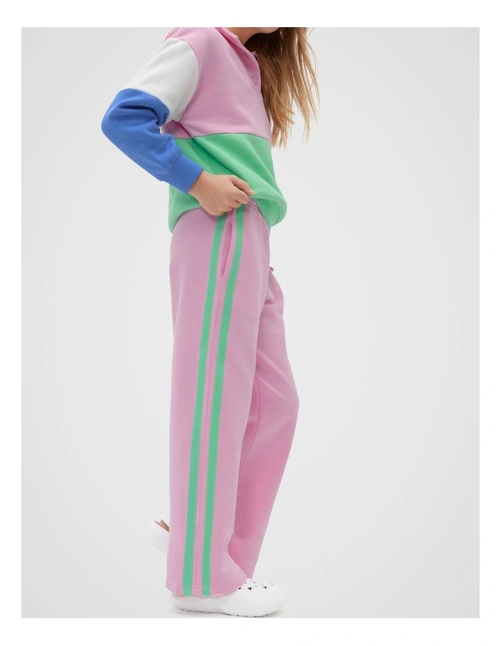 Stripe Track Pant in Pink image 3