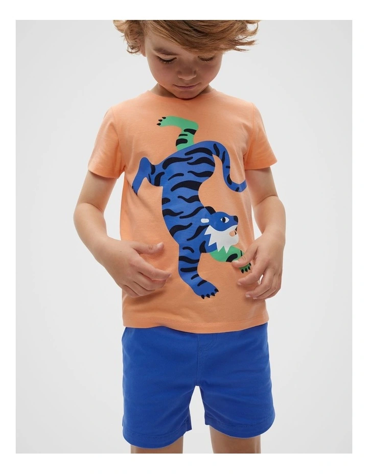 Tiger Tee in Mango image 1