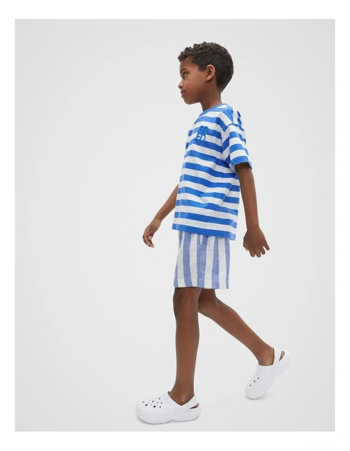 Core Tee in Wave Blue Stripe image 2