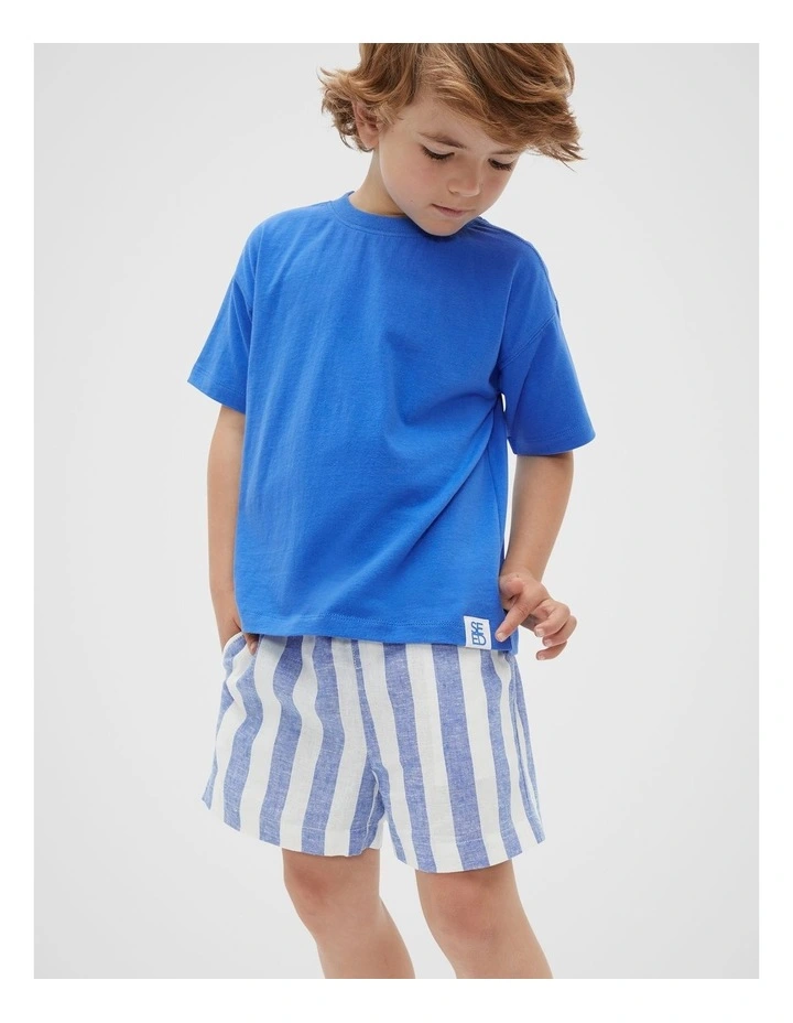 Oversized Tee in Wave Blue image 2