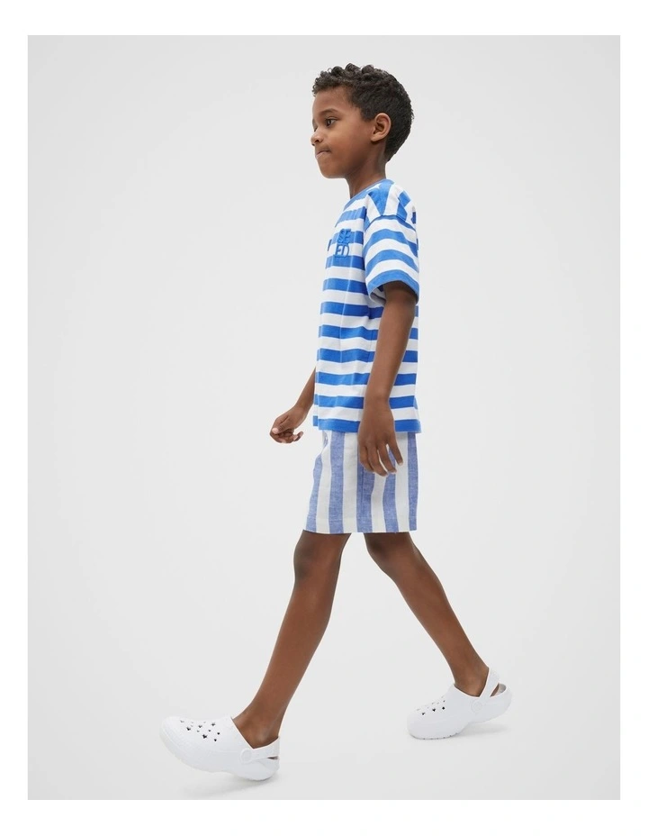 Stripe Short in Wave Blue image 2