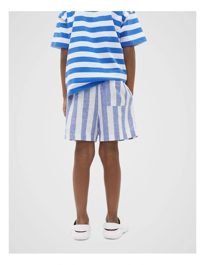 Stripe Short in Wave Blue image 3