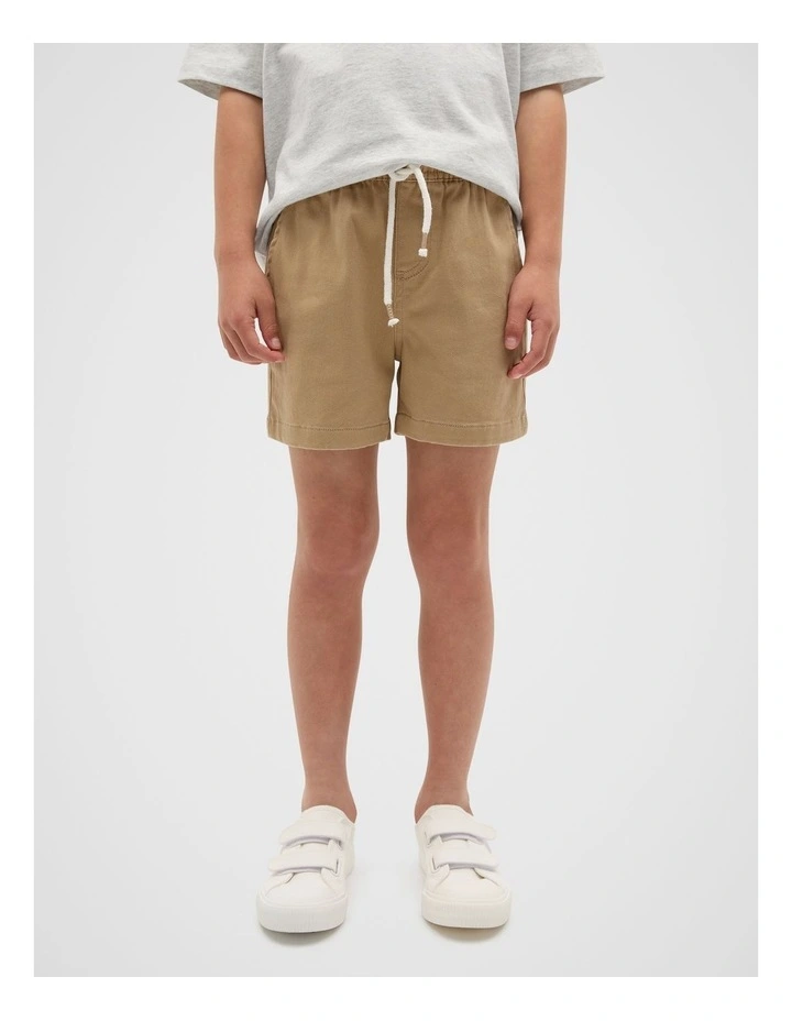 Core Logo Shorts in Biscotti image 1
