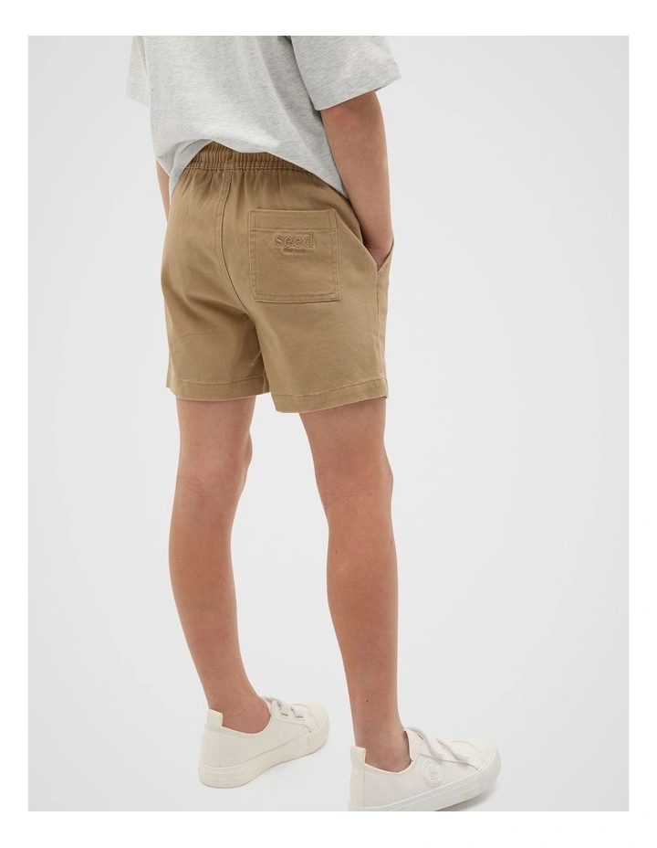 Core Logo Shorts in Biscotti image 2
