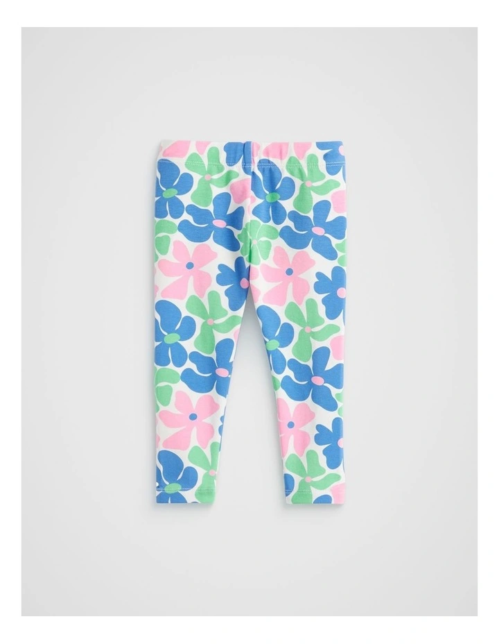 Retro Flower Legging in Multi image 1