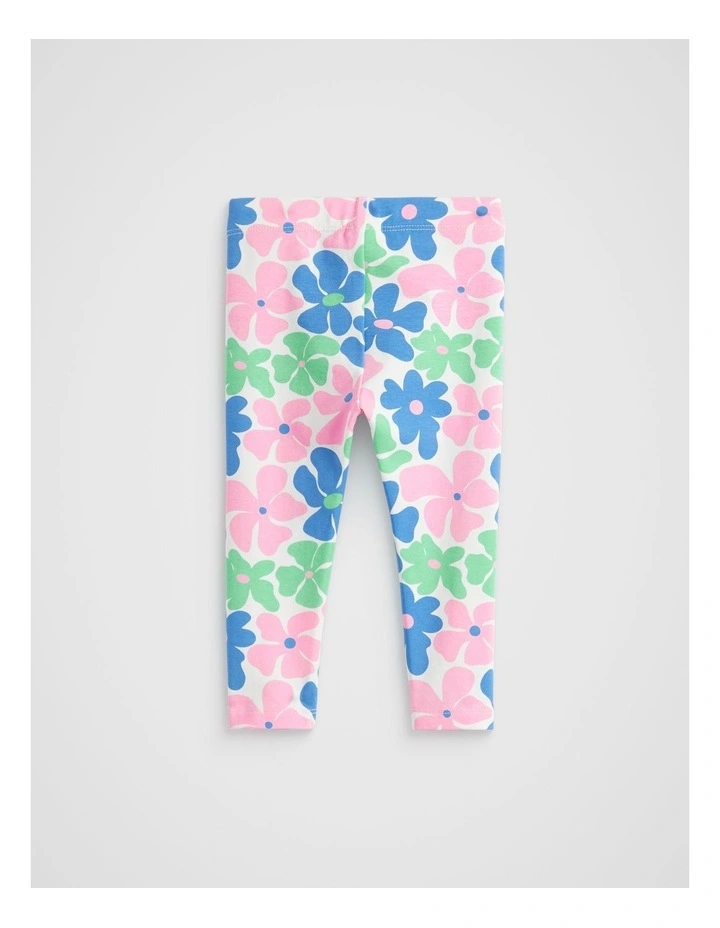 Retro Flower Legging in Multi image 2