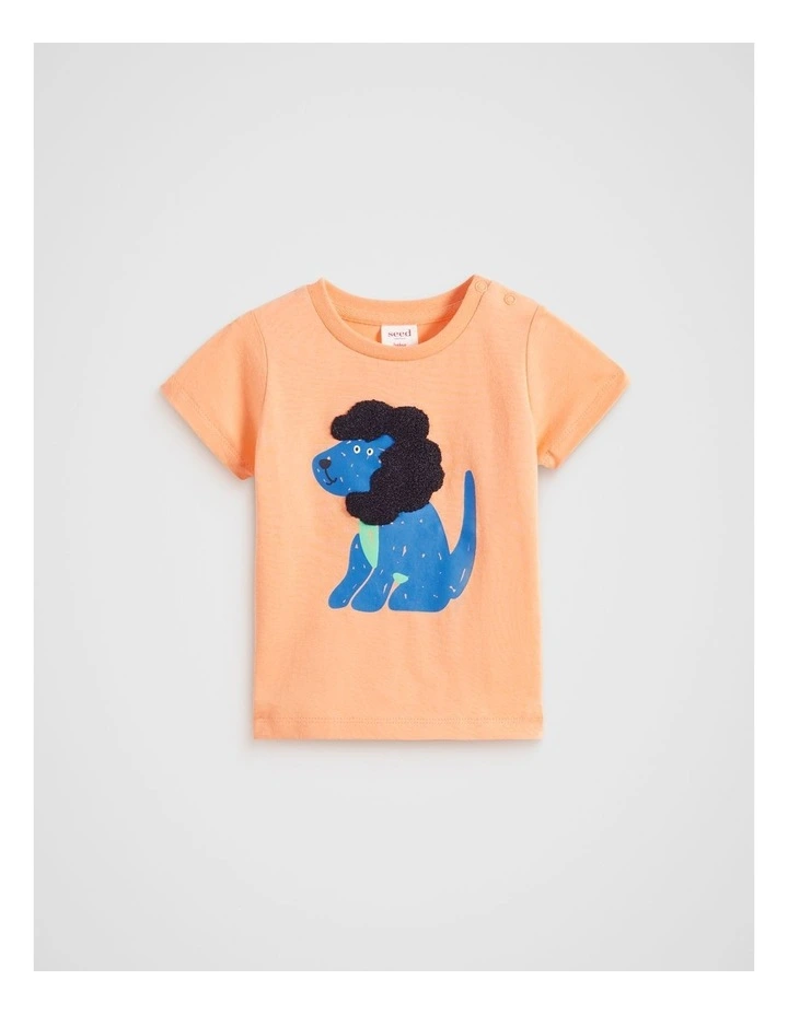 Lion Tee in Mango image 1