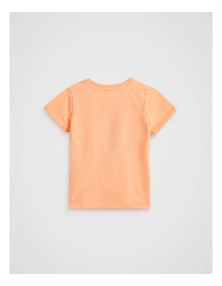 Lion Tee in Mango image 2