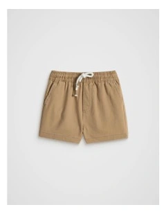 Core Logo Short in Biscotti