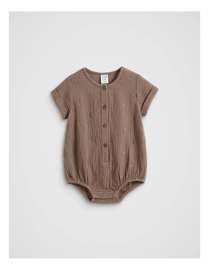Moon Romper in Teddy image 1