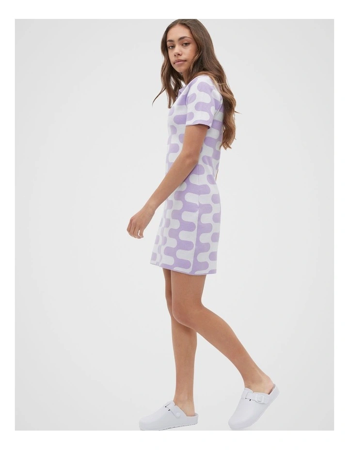 Wavy Knit Dress in Amethyst image 2