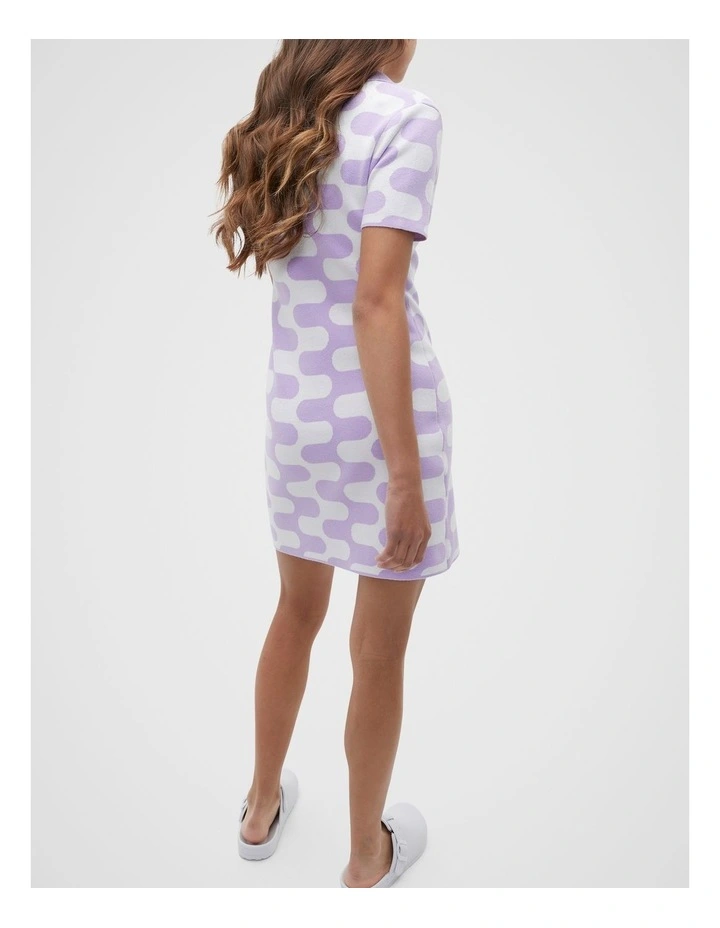 Wavy Knit Dress in Amethyst image 4