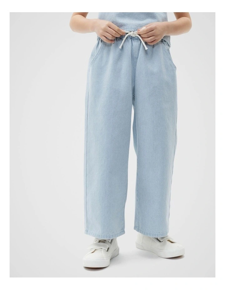 Denim Pull On Pant in Blue image 1
