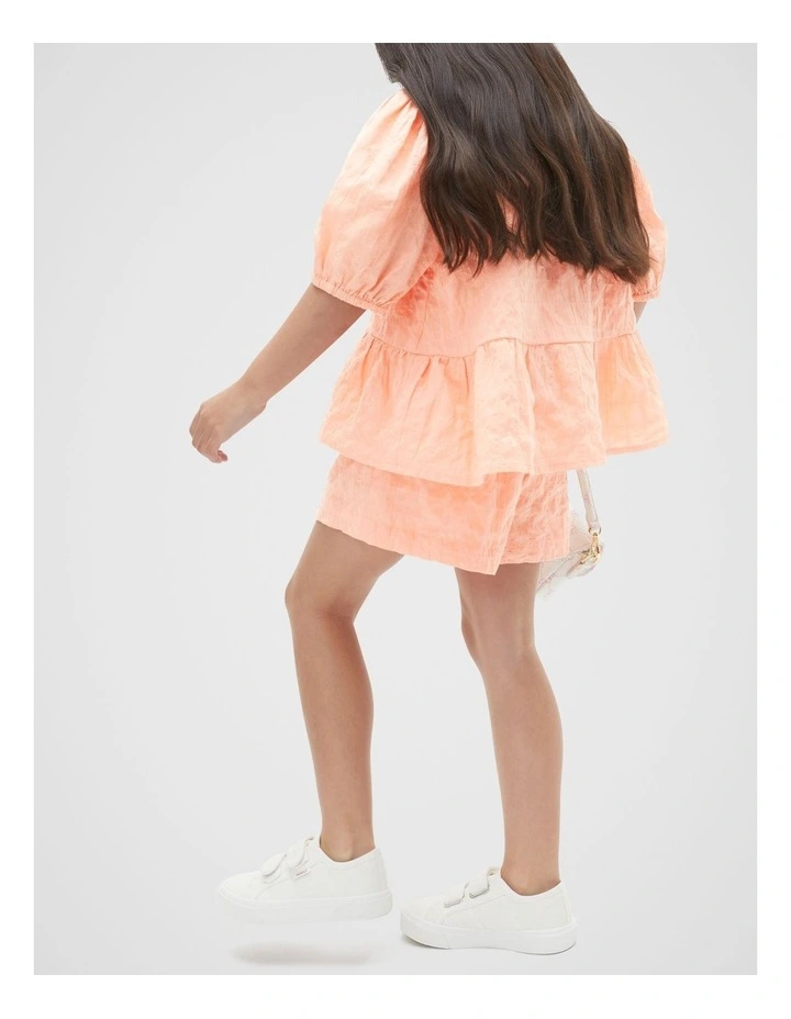 Seersucker Shorts in Mango image 2