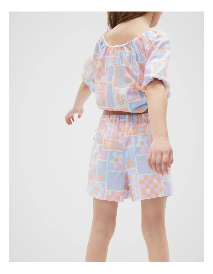 Abstract Print Skort in Assorted image 2