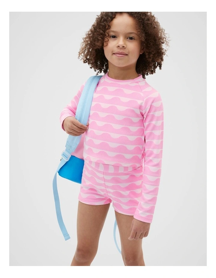 Wave Rashsuit Set in Candy Pink image 1