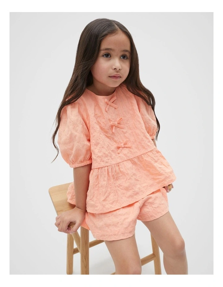 Seersucker Top in Mango image 1