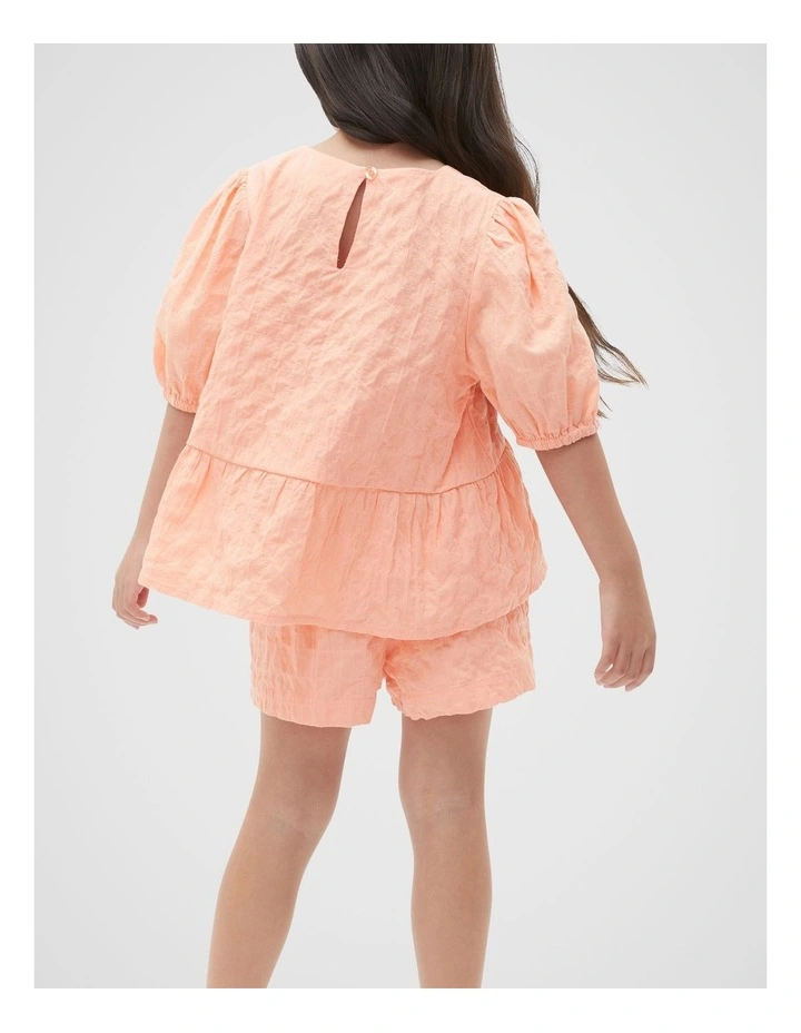 Seersucker Top in Mango image 2