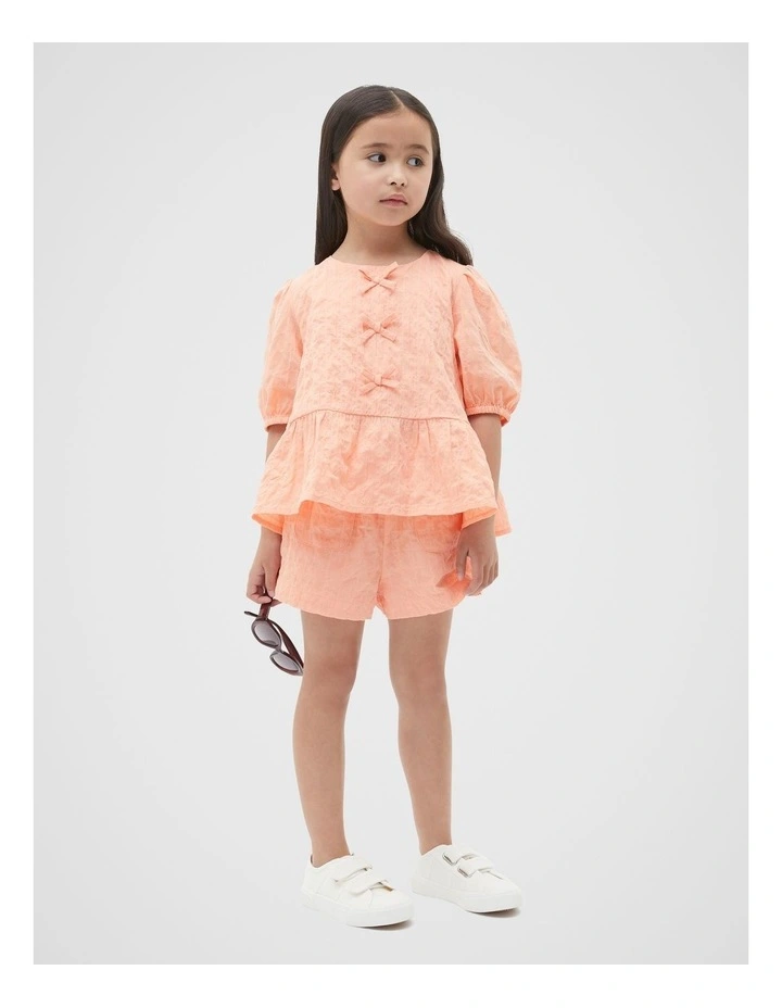 Seersucker Top in Mango image 3