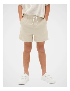 Core Logo Short in Cool Stone