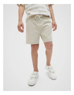Core Logo Short in Cool Stone