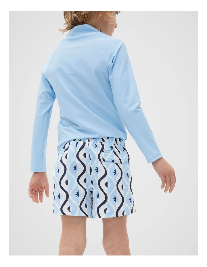 Geo Boardshort in Dove Blue image 2
