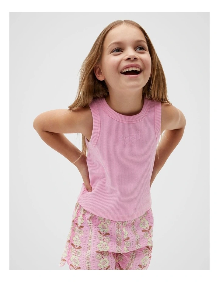 Essential Logo Tank in Pink image 1
