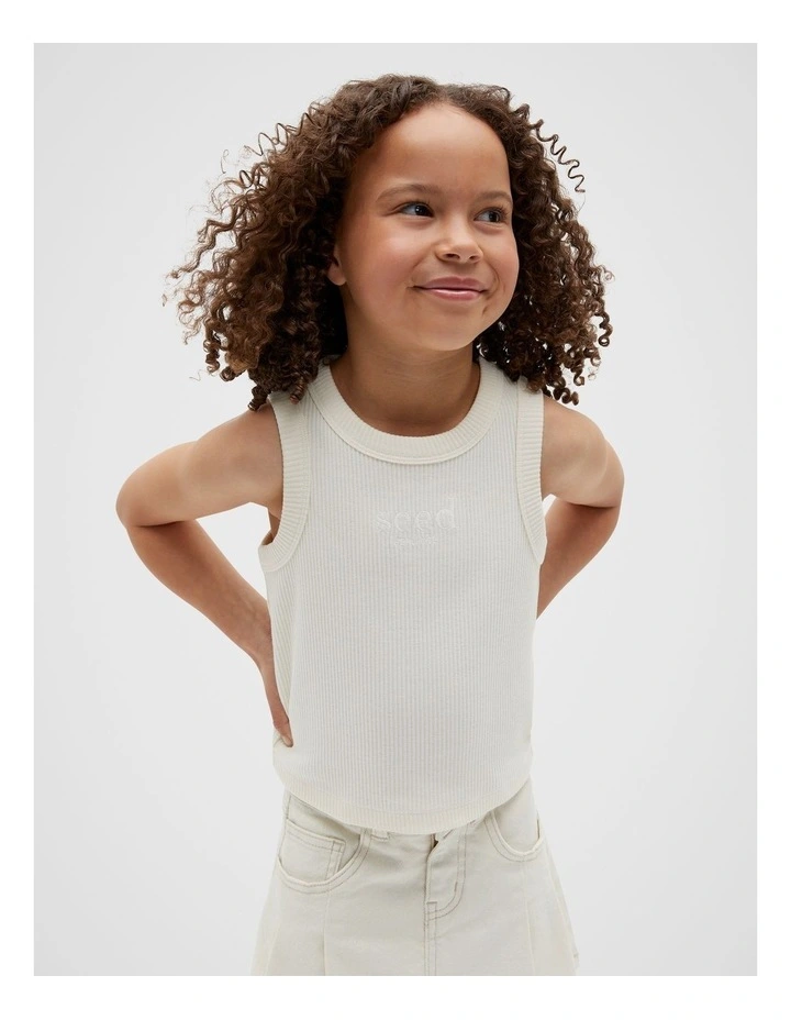 Essential Logo Tank in Milk image 1