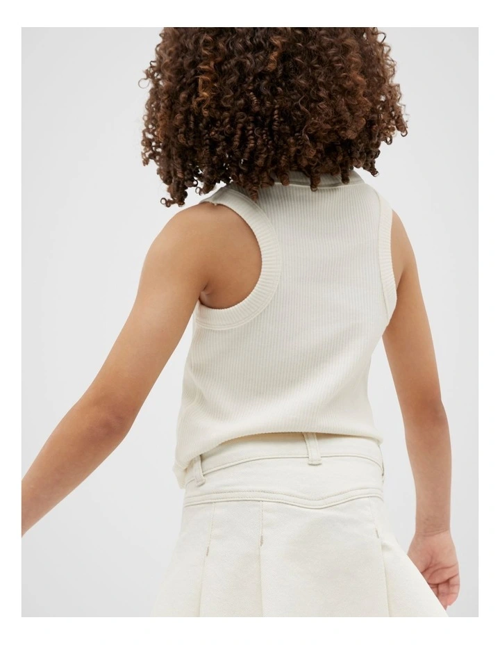 Essential Logo Tank in Milk image 2