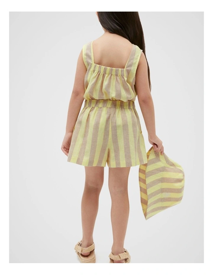 Stripe Sailor Short in Yellow image 2
