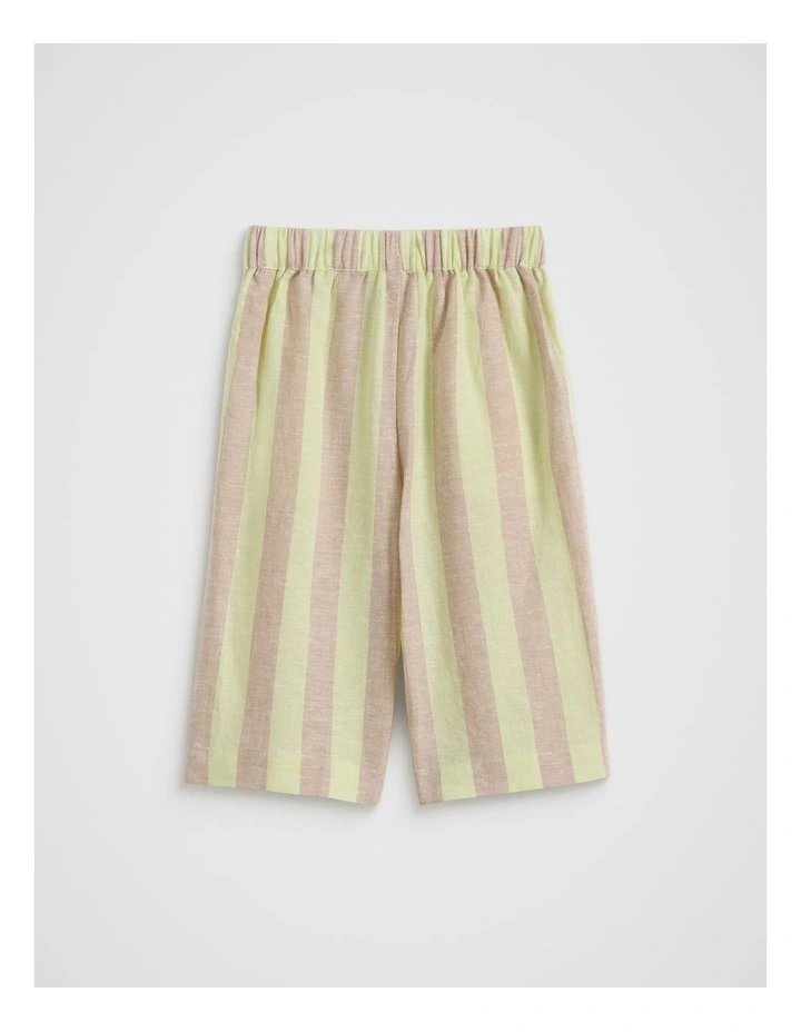 Stripe Pull On Pant in Lemon Sherbet image 2