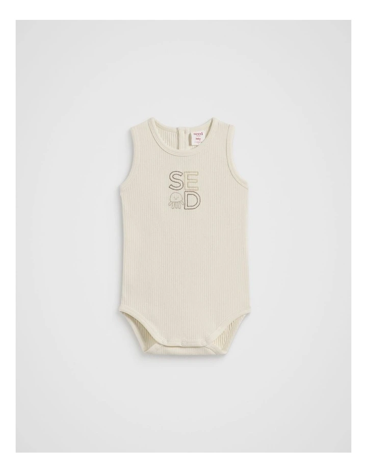 Jellyfish Logo Bodysuit in Milk image 1