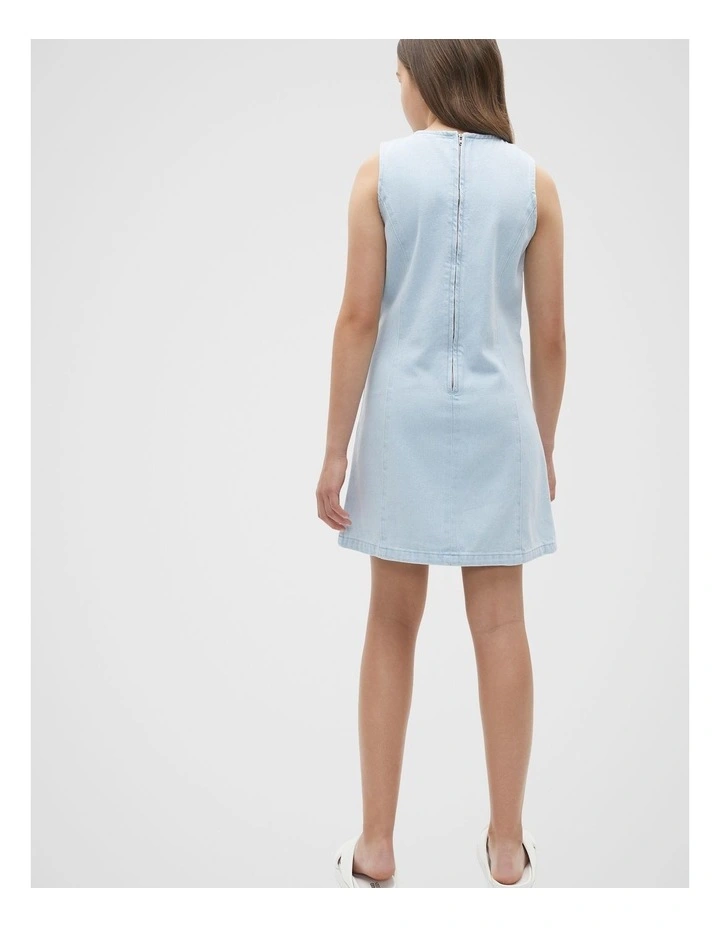 Denim Mod Dress in Glacier Denim image 2